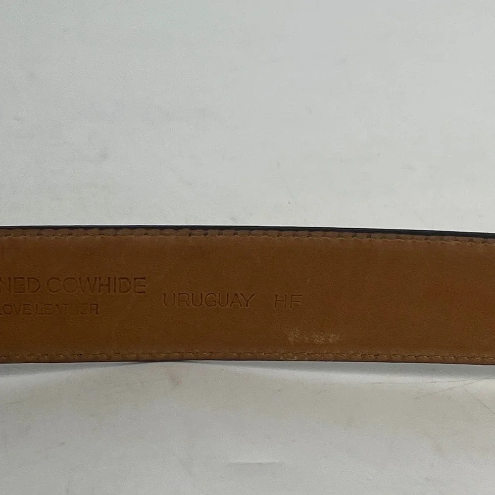 Gant Mens Black Glove Tanned Cowhide Leather Belt Gold Buckle Size 42 1515086‎